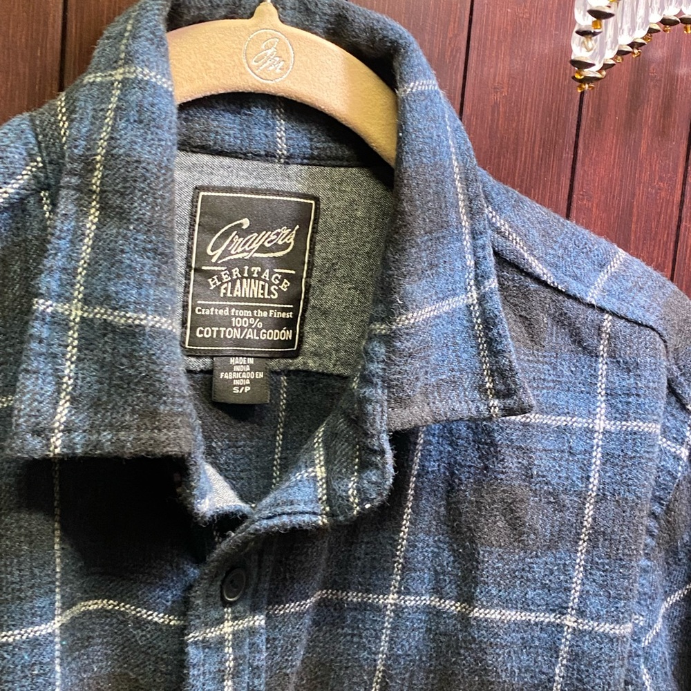 Grayers charcoal blue flannel - Picture 6 of 8